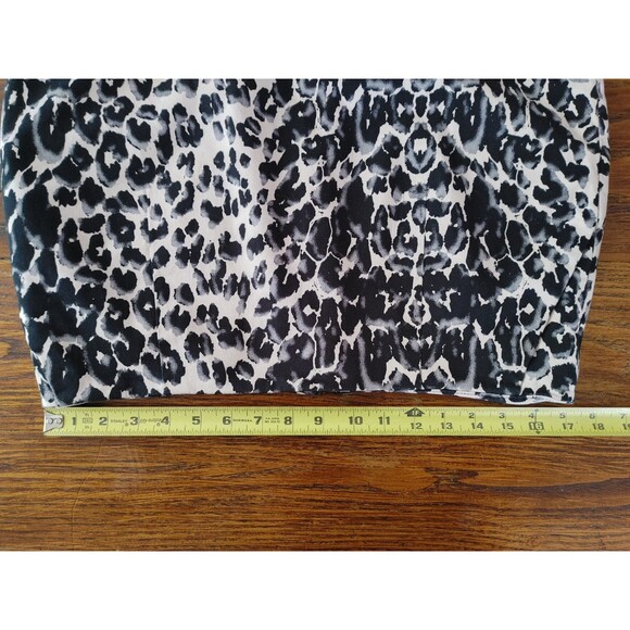 Leopard Print Black and White Skirt - Picture 9 of 10